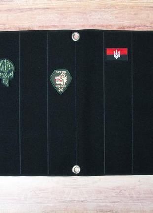 Велкро панель 30*50см - черная, для шевронов, патчей, для коллекции