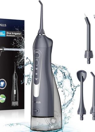 Coslus water dental flosser teeth pick: портативний бездротовий іригатор для порожнини рота 300 мл, перезаряджання