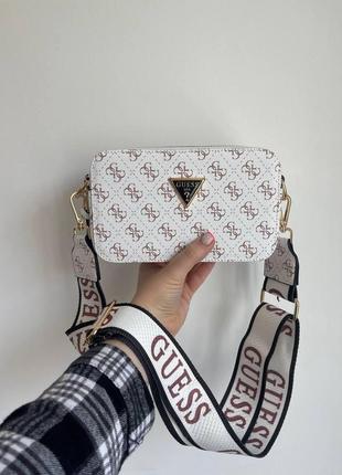 Сумка guess біла квадрат