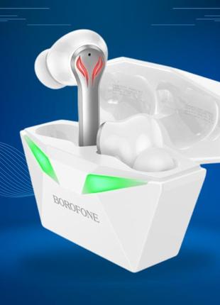 Наушники borofone bw24 magic waves true wireless bt gaming headset, белый