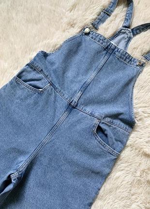 Джинсовий комбінезон штани кюлоти з щільного джинсу mango2 фото