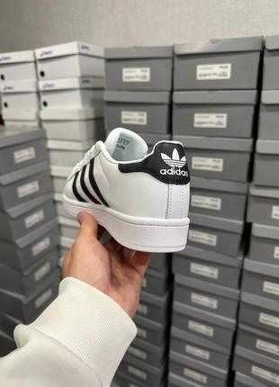 Adidas superstar 'white black'6 фото