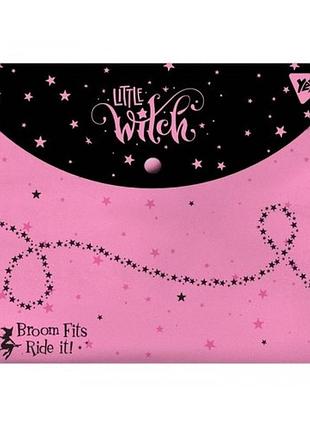 Папка-конверт а4 на кнопці yes   little witch  491822 (1/12/60)