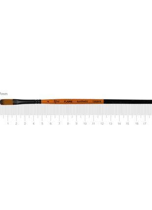 Пензель синтетика овальна rosa flame 1368fr №2 коротка ручка