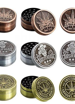 Гриндер металлический amsterdam green| 3-part zinc grinder 50 mm