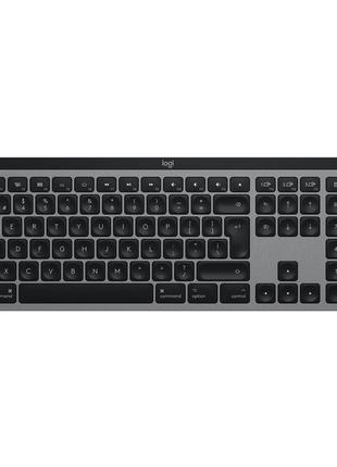 Клавіатура бездротова logitech mx keys wireless for mac ukr (920-009558) space gray usb