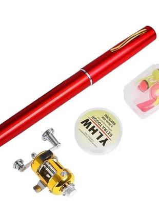 Карманная удочка в форме ручки fish pen fishing rod in pen case2 фото