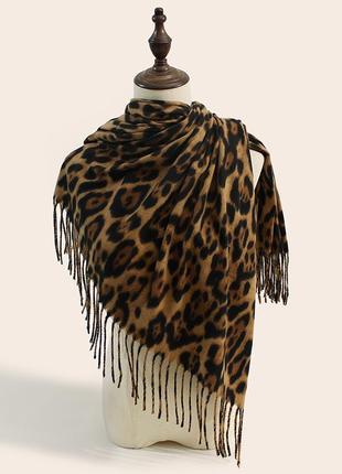 Шарф cashmere leo 70*200 см леопардовый