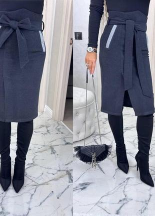 Женская юбка карандаш кашемировая s (42/44) м (46/48) l (50/52) xl ( 54/56)