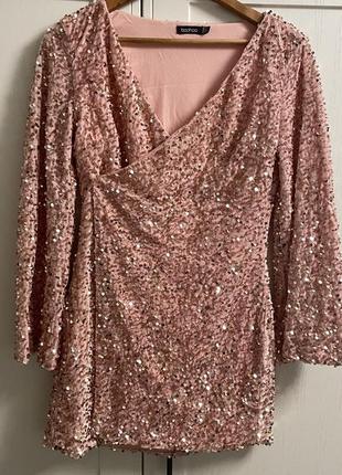 Праздничное платье boohoo s-m