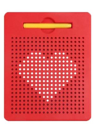 Магнитный планшет "magpad" tsq-380b(red) 21,5см стилус, металлические шарики