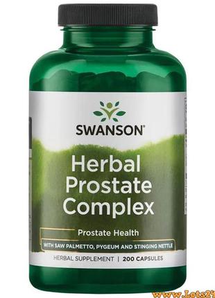 Тримання простати swanson herbal prostate complex 200 капсул со пальметто вітаміни для здоров'я простати