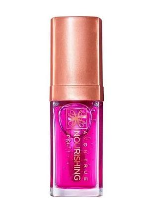 Масло для губ avon «питание и цвет» розовый цветок. avon, 7 мл