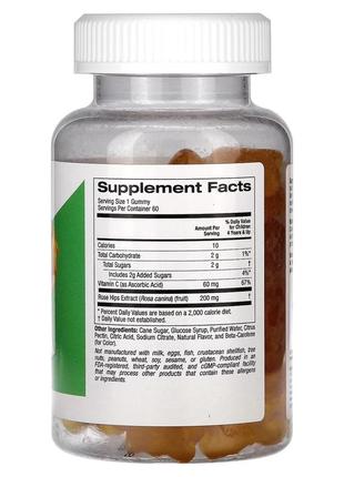 California gold nutrition, витамин c для детей, натуральный апельсиновый вкус, 60 жеватель...
