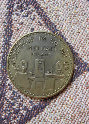 Жетон micropress m. di maio milano tallin 1970