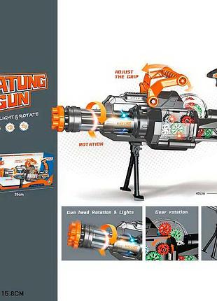 Кулемет із ручкою gatling gun зі світлом і звуком крутиться 731b