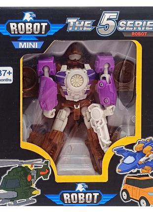 Игровой трансформер транспорт tobot w339, 12 видов фиолетовый