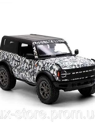 Машинка джип ford bronco camo-edition металлическая инерционная 3 цвета kt5445wb