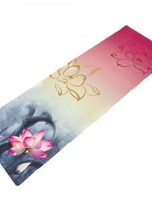 Коврик для йоги zelart джутовый (yoga mat) двухслойный 3мм record fi-7157-4 (skl0491)