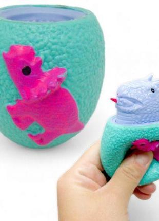 Антистресс "динозаврик в яйце", бирюзовый