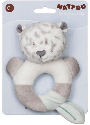 Погремушка-кольцо nattou леопард лея с музыкой 963237