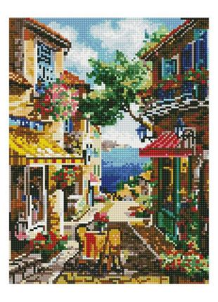 Алмазна мозаїка "морське містечко" ej1378, 40х30 см