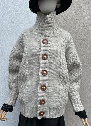 Вовна,вʼязаний кардиган,ручна робота,ексклюзив,