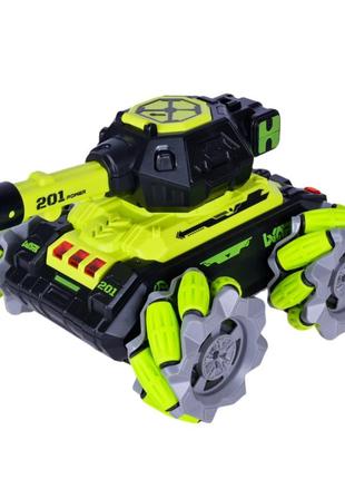 Танк на радіокеруванні kt907a(light-green) стріляє гелем, звук, світло