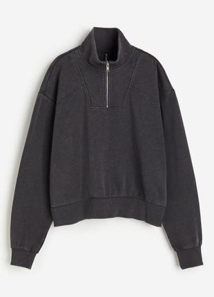 Графитовый свитшот свитшот h&m на флисе xs s