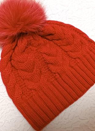 Шапка женская зима полушерсть
