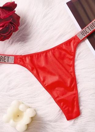 Стринги victoria's secret, стринги виктория сикрет со стразами, стринги стразы - 10 цветов есть