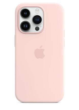 Apple силиконовый чехол с magsafe для iphone 14 pro – мело розовый (оригинал)