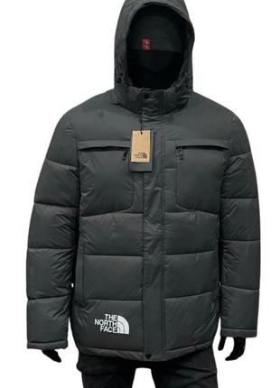 Зимова куртка north face / чоловіча зимова куртка / сіра куртка зима