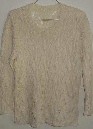 Ажурний джемпер в'язаний