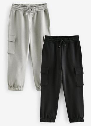 Утеплені спортивні штани некст набір 2 шт карго джогери