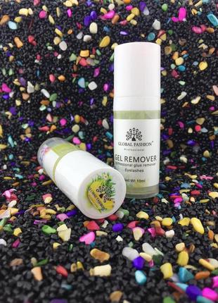 Ремувер для зняття нарощених вій remove gel банан