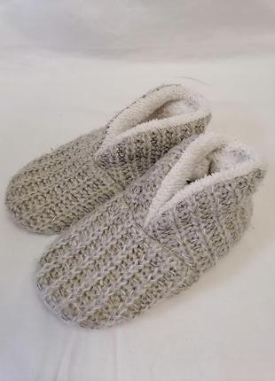 Женские теплые вязаные домашние, комнатные тапочки, тапочки, угги, чуни, бурки