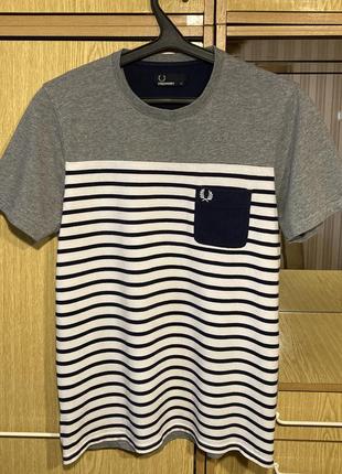Футболка fred perry t-shirt with half stripe and pocket.оригинал.