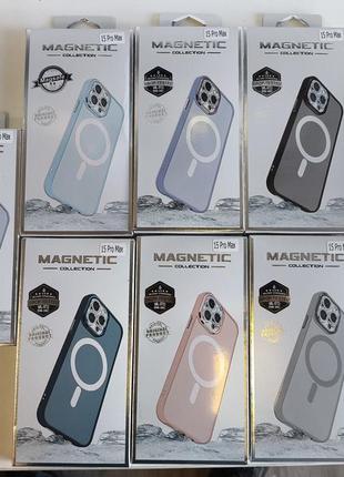 Чохол tpu+pc space magnetic color with magsafe для iphone 15 pro max