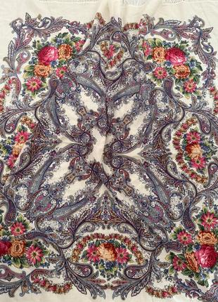 Платок платок с тороками шерстяной 💯 % шерсть «сон бабочки»