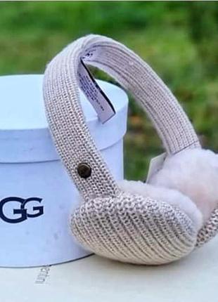 Наушники для тепла оригинал ugg бежевые