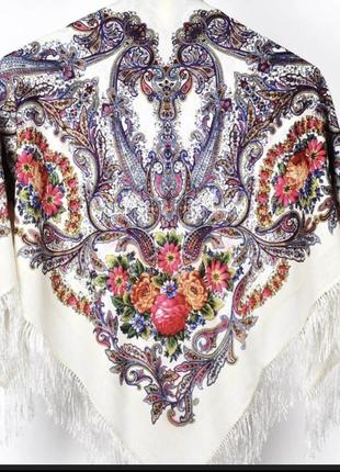 Платок платок с тороками шерстяной 💯 % шерсть «сон бабочки»