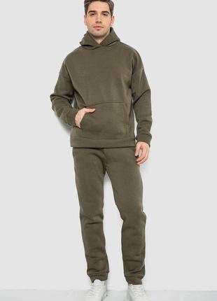 Спортивный костюм мужской на флисе, цвет хаки, 177r235-1