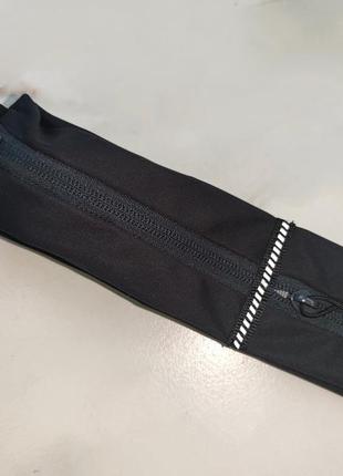 Спортивная поясная сумка ремень пояс для бега для денег бананка eono черная6 фото