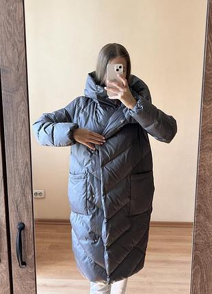 Пуховик stradivarius длинное пальто куртка