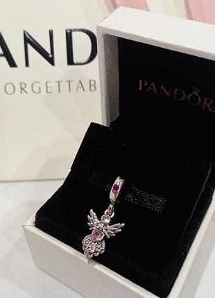 Срібний шарм (бусіна) pandora "янгол" пандора подарок для жінки
