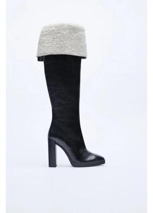Ботфорты сапоги zara
