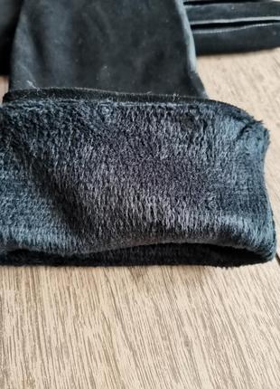 Перчатки кожаные замшевые женские длинные