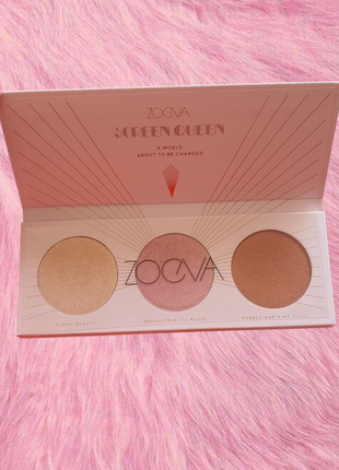 Zoeva screen queen набір хайлайтерів