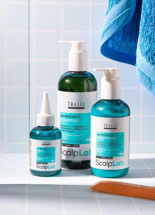 Набором дешевле! набор дерматокосметики против выпад-я волос thalia scalp lab: шампунь, кондиционер, сыворотка